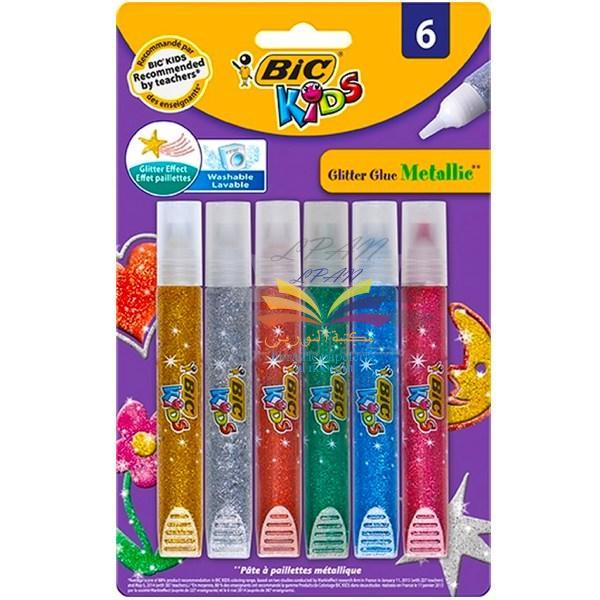 CRAIE DE COLORIAGE BIC KIDS GLITTER GLUE METALLIC