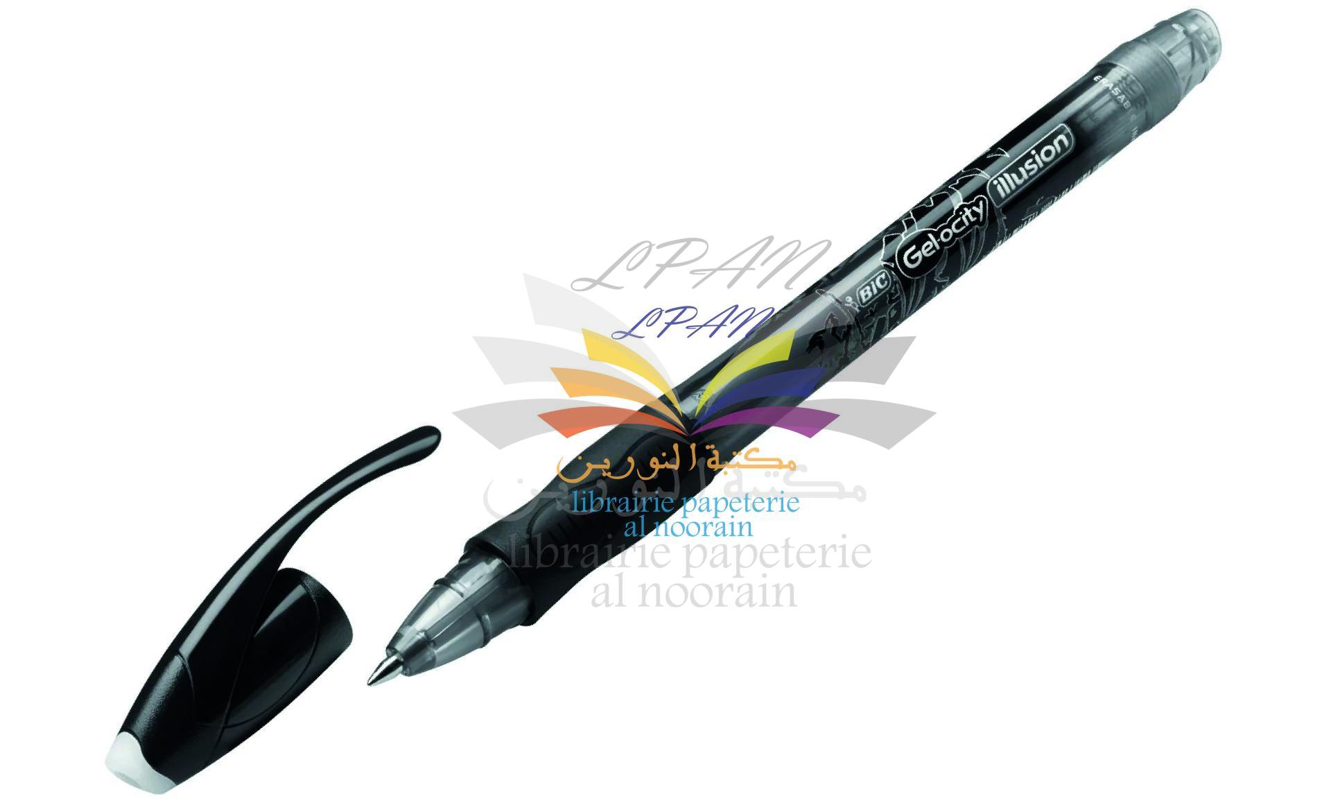 STYLO GEL-OCITY ILLUSION BIC ENCRE NOIR