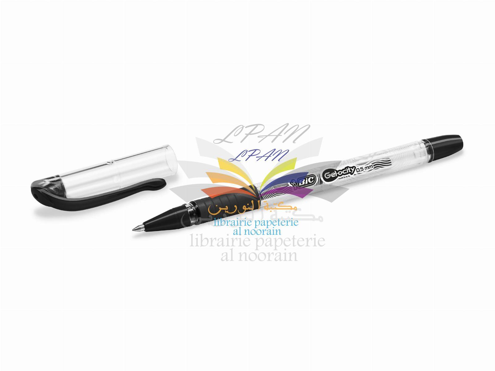 STYLO GEL-OCITY STIC BIC ENCRE NOIR